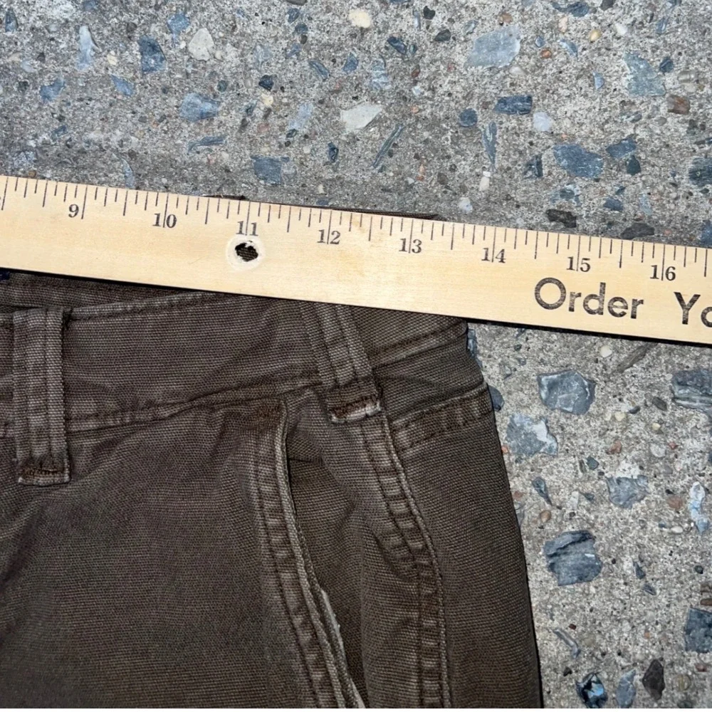 Abercrombie & Fitch Mens Carpenter Pants 26x26 Brown Stretch Canvas Utility Work